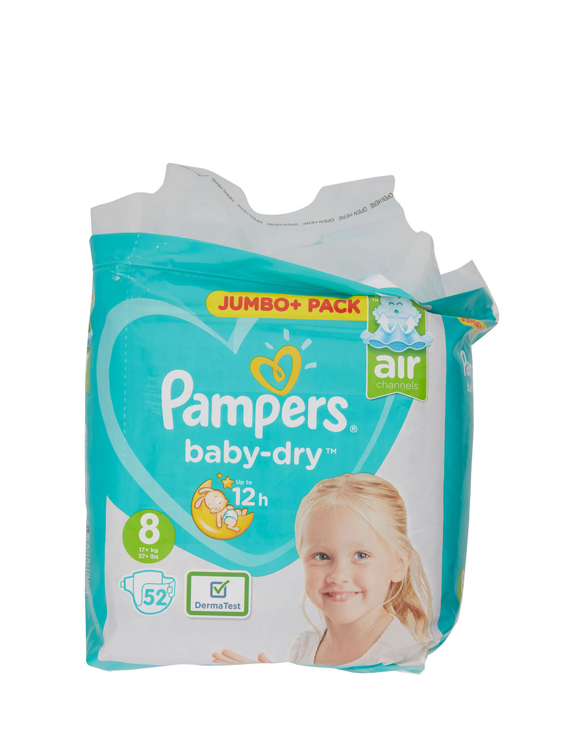 Pampers Baby Dry Size 8 Jumbo Plus - 52 Nappies